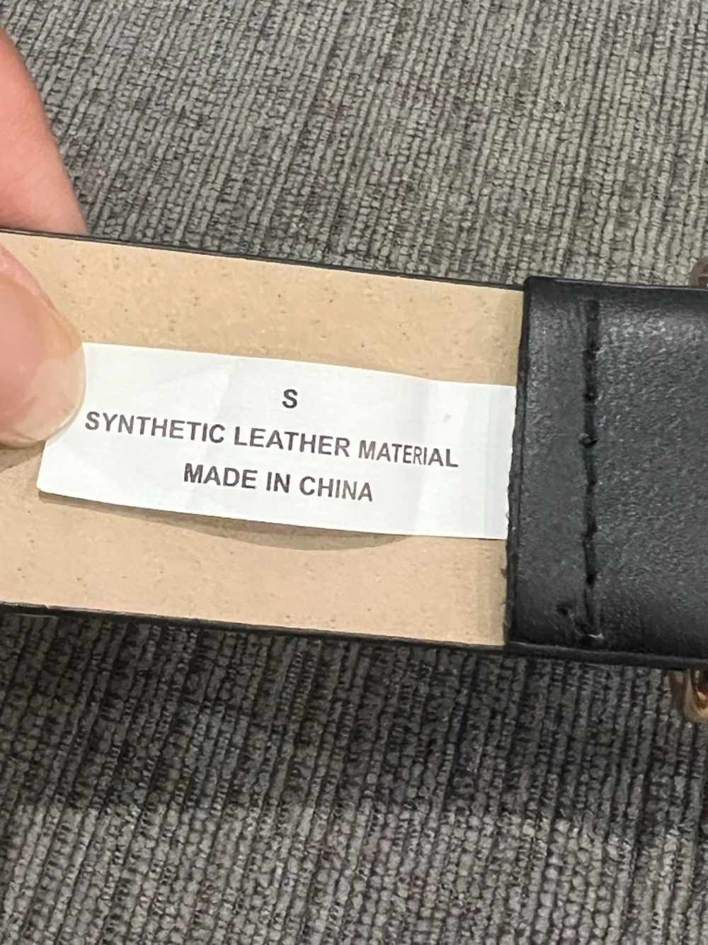Risantry Black Belt with Gold Buckle Small